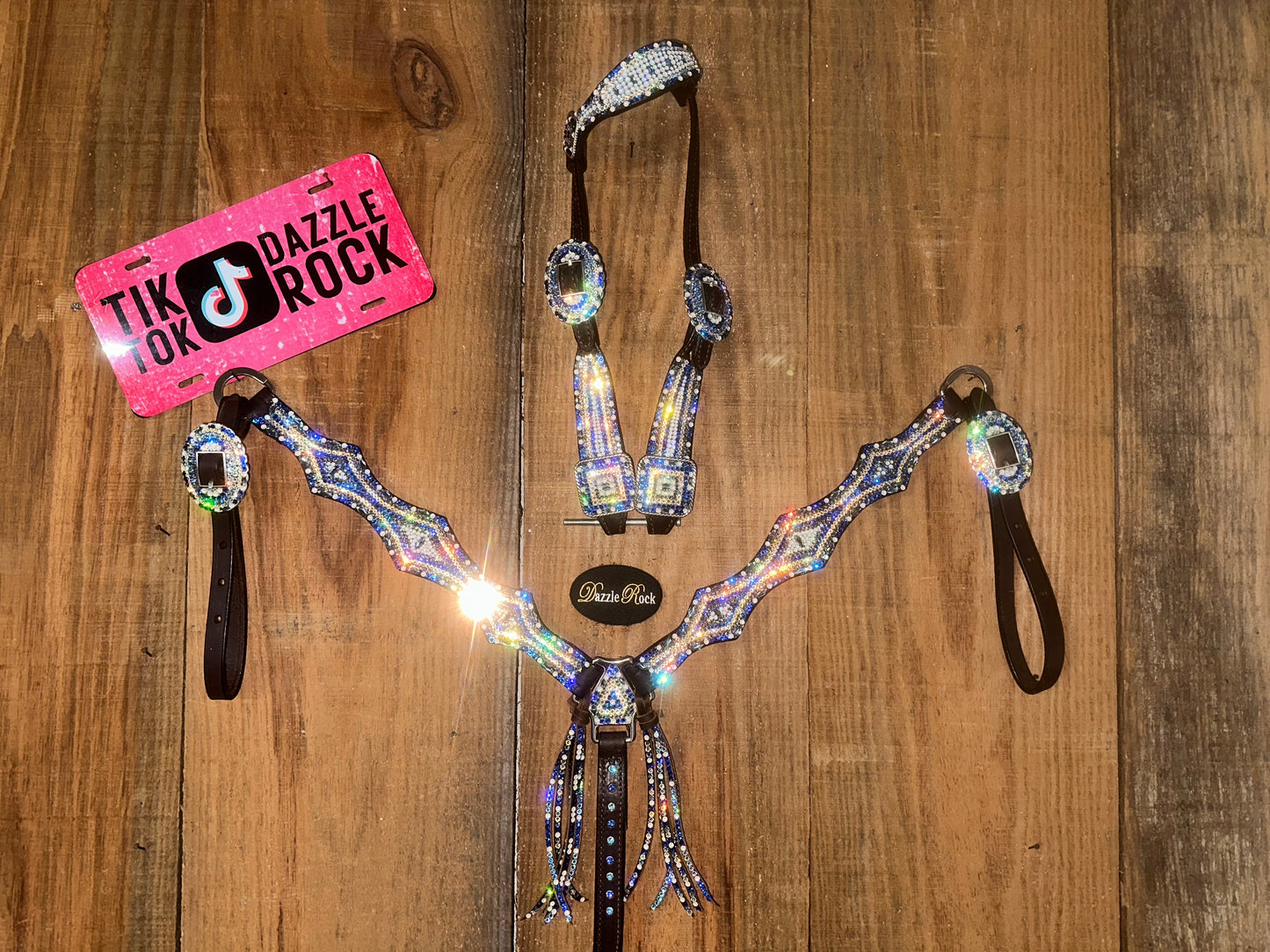 Blue and Iced Diamond Set