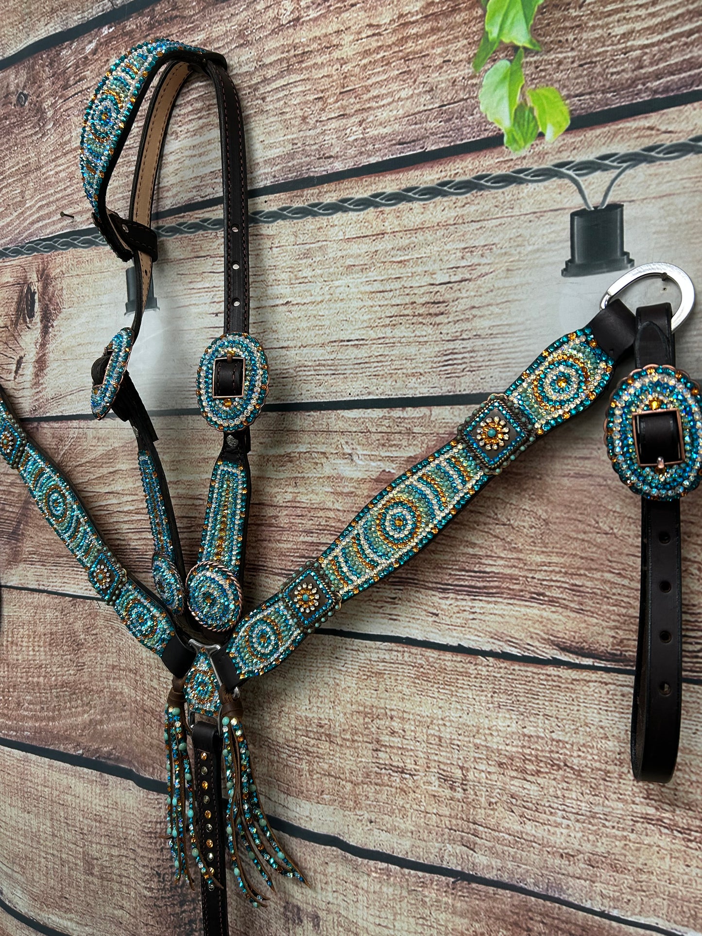 The Jade one ear Egg set with conchos