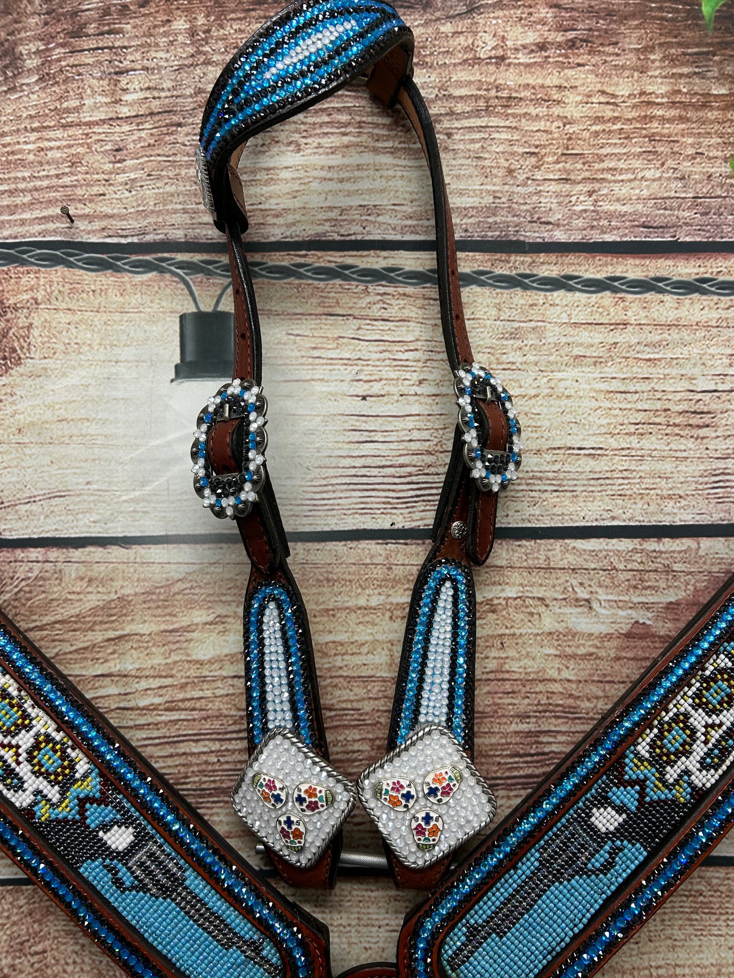 Guns and SugarSkulls Beaded set